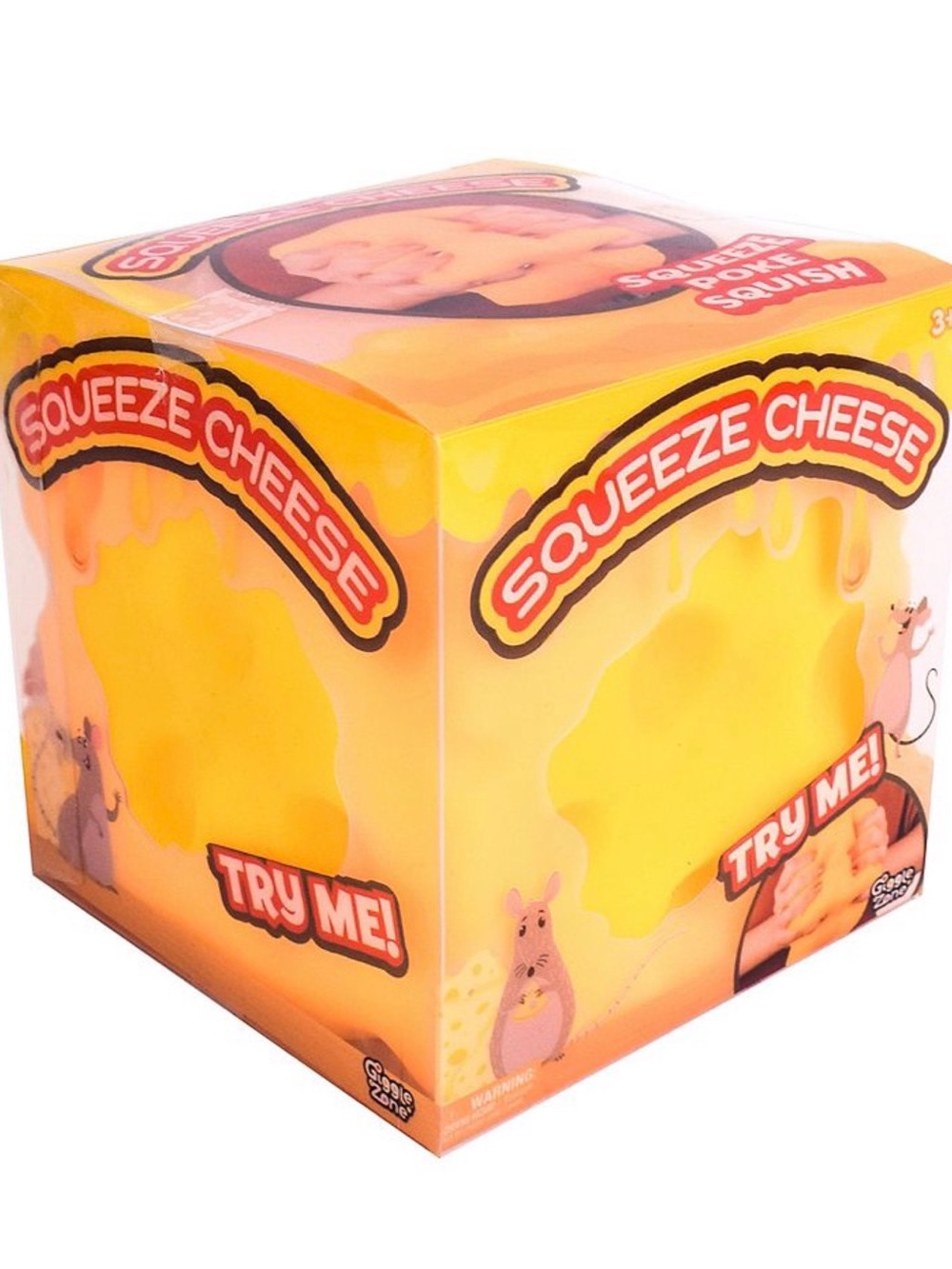 Squeeze Cheese Squishy Toy - Yellow